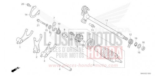 BARILLET DE SELECTION (NC750XA) NC750XAP de 2023